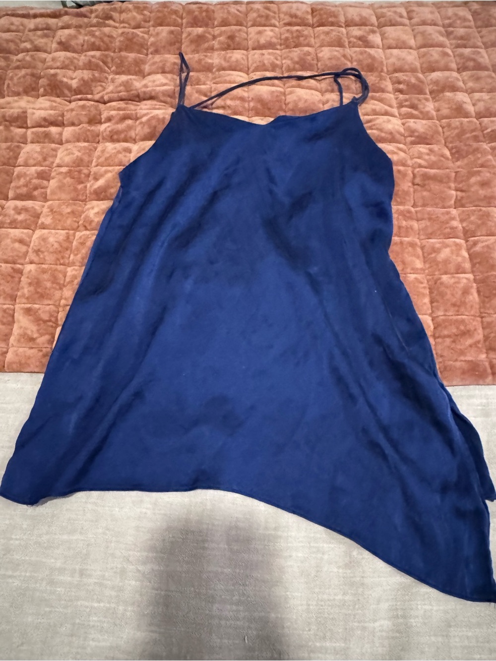 Drifter LA Silk Navy Blue Slip Cami Tank Top
